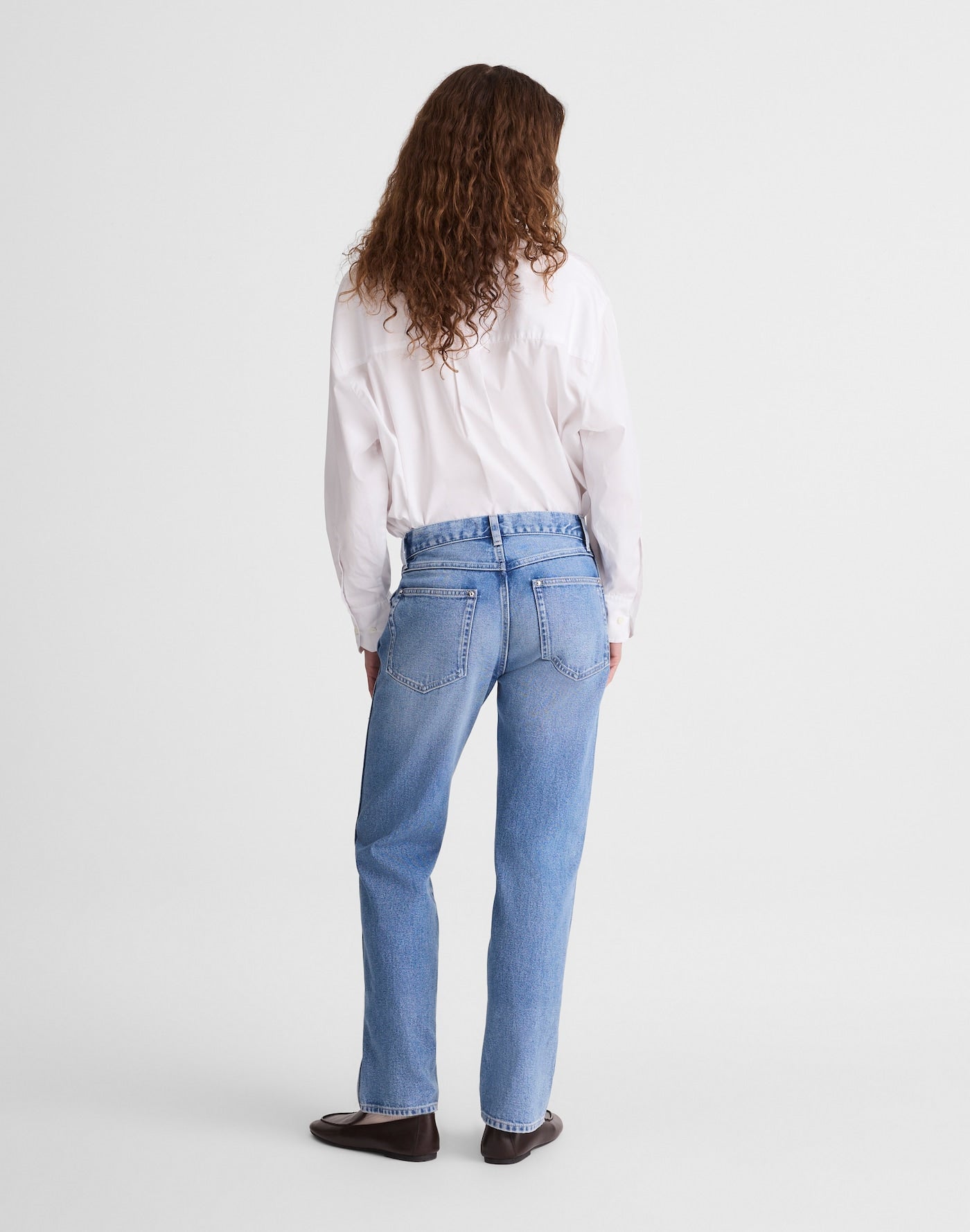 Madewell The Dean Easy Straight Jean in Light Lapis Wash 85% Cotton 15% TENCEL Lyocell
