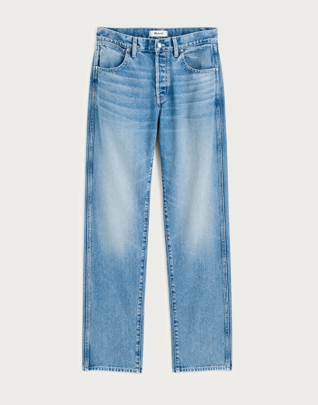 Madewell The Dean Easy Straight Jean in Light Lapis Wash 85% Cotton 15% TENCEL Lyocell