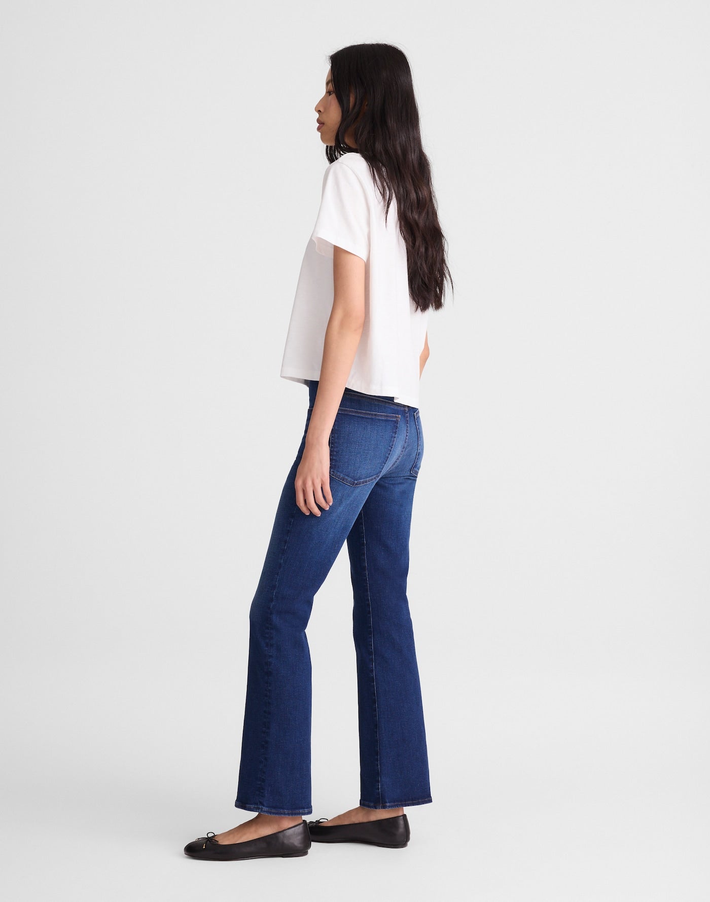Madewell The Flare Crop Jean in Super Stretch Denim 91% Cotton 6% Recycled Polyester 3% Elastane