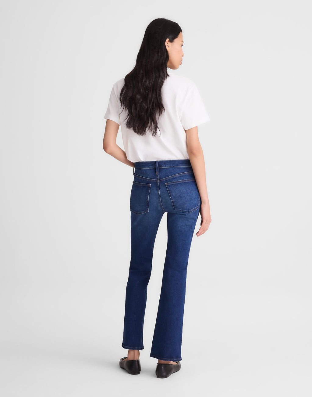 Madewell The Flare Crop Jean in Super Stretch Denim 91% Cotton 6% Recycled Polyester 3% Elastane