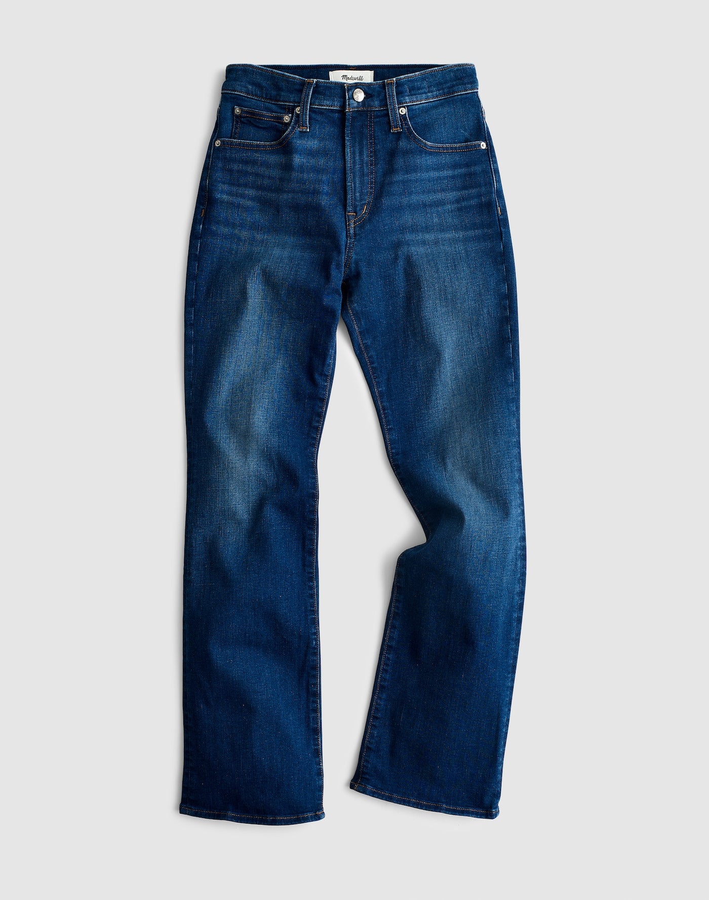 Madewell The Flare Crop Jean in Super Stretch Denim 91% Cotton 6% Recycled Polyester 3% Elastane