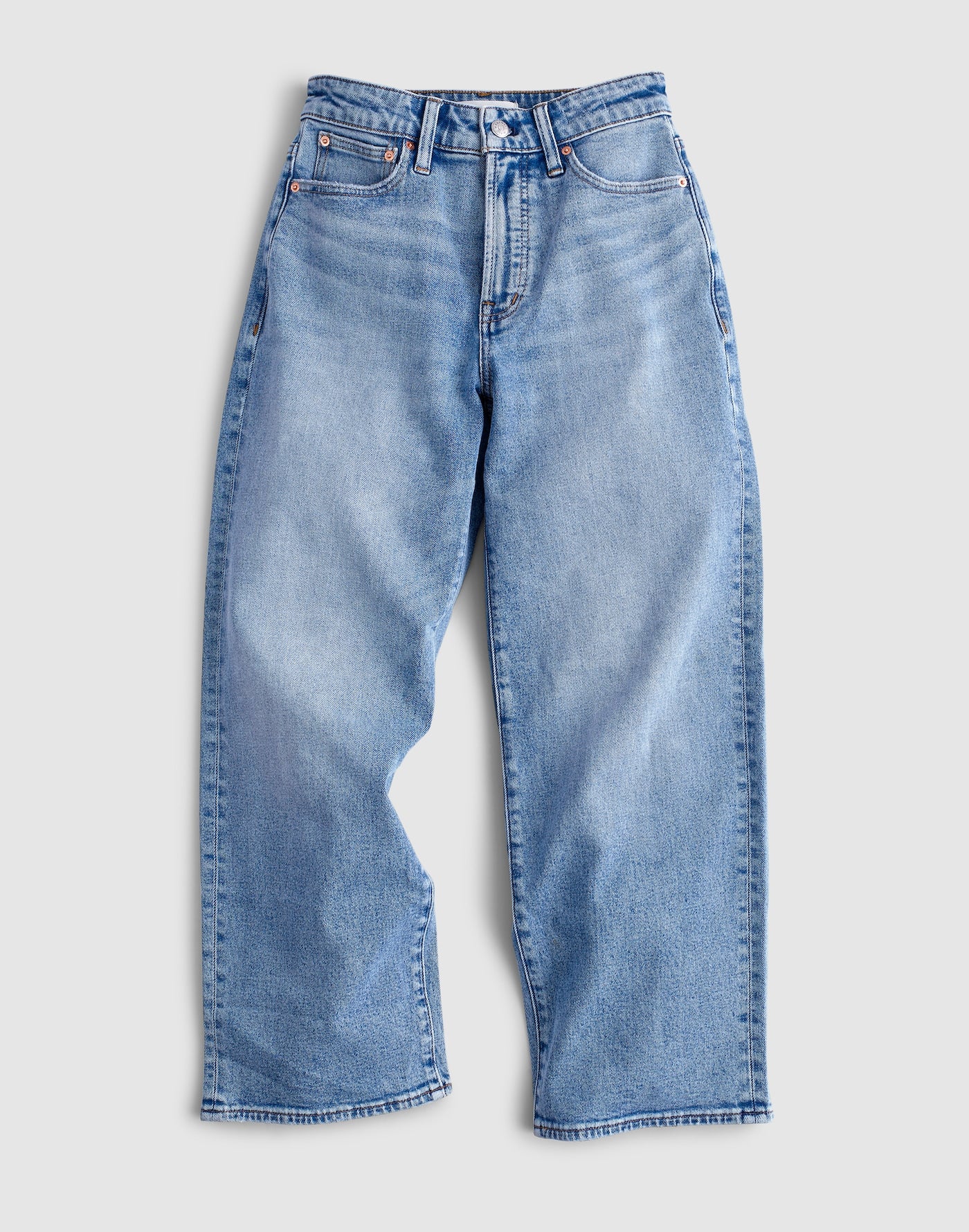 Madewell The Curvy Perfect Vintage Wide-Leg Crop Jean in Rigid Denim 96% Regenagri Cotton 3% EME 1% Elastane