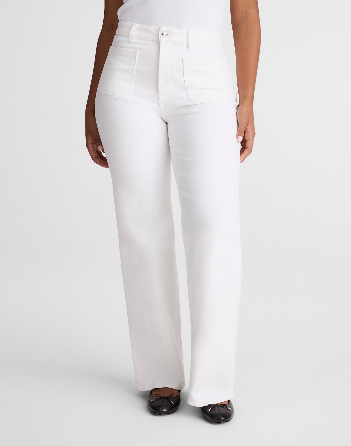 Madewell The Curvy Emmy Wide-Leg Jean in Super Stretch Denim 93% Cotton 5% Polyester 2% Elastane