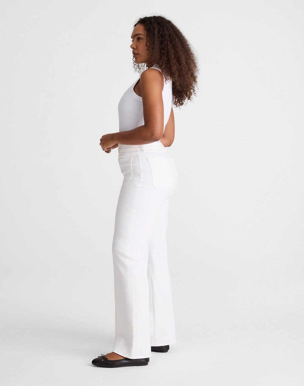 Madewell The Curvy Emmy Wide-Leg Jean in Super Stretch Denim 93% Cotton 5% Polyester 2% Elastane