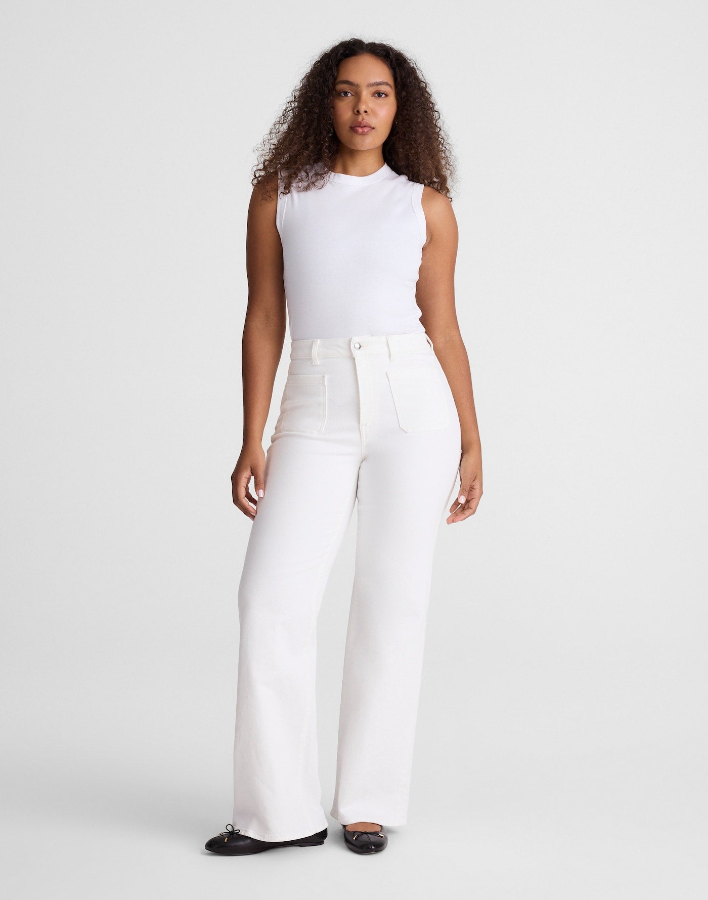 Madewell The Curvy Emmy Wide-Leg Jean in Super Stretch Denim 93% Cotton 5% Polyester 2% Elastane