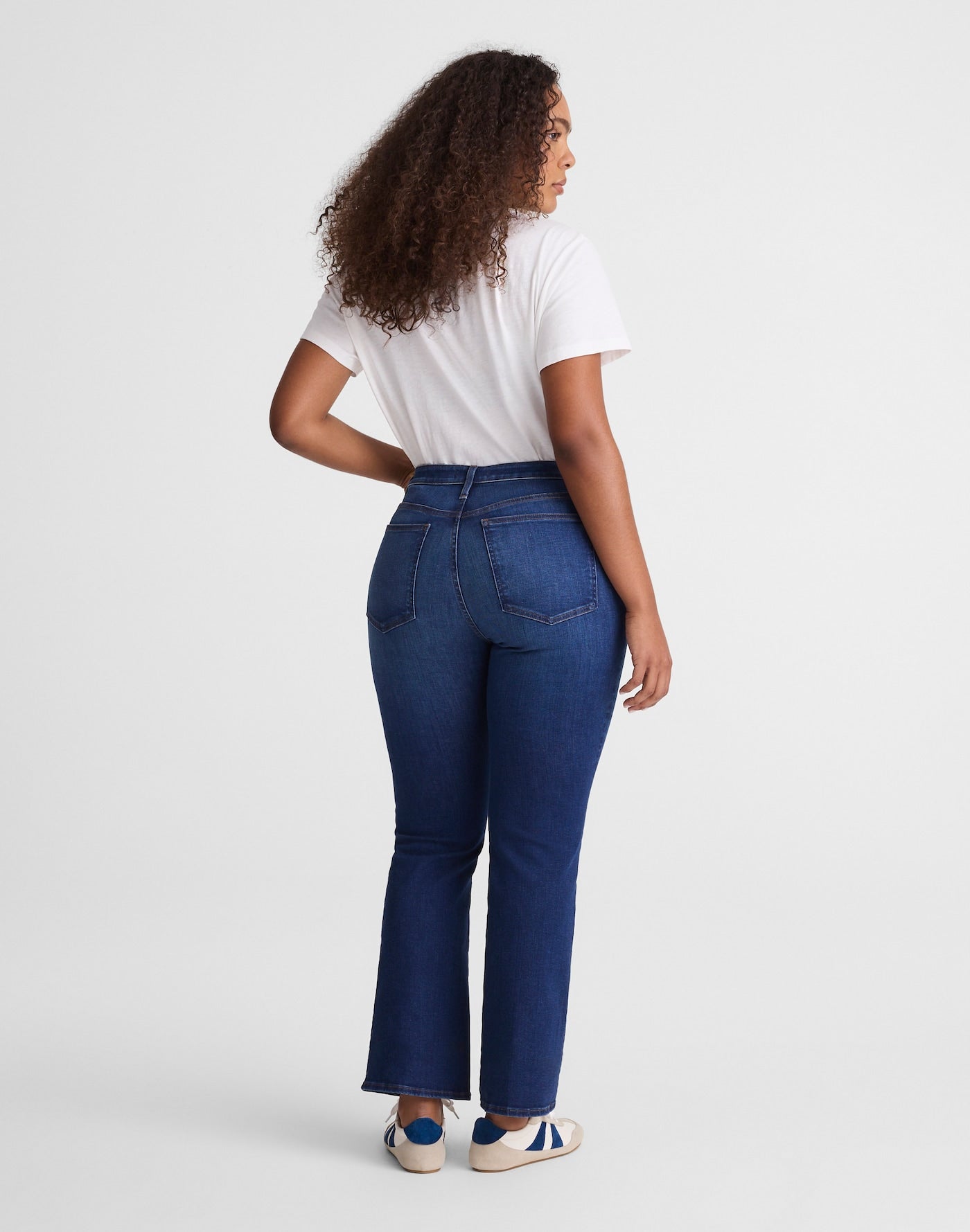 Madewell The Curvy Flare Crop Jean in Super Stretch Denim 91% Cotton 6% Recycled Polyester 3% Elastane