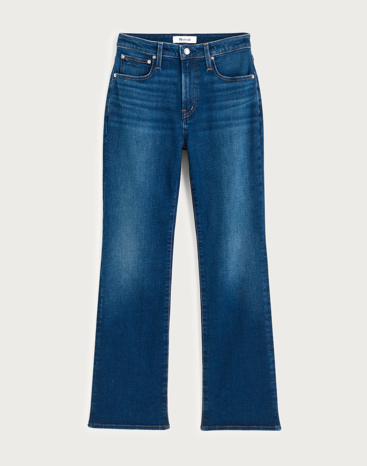 Madewell The Curvy Flare Crop Jean in Super Stretch Denim 91% Cotton 6% Recycled Polyester 3% Elastane
