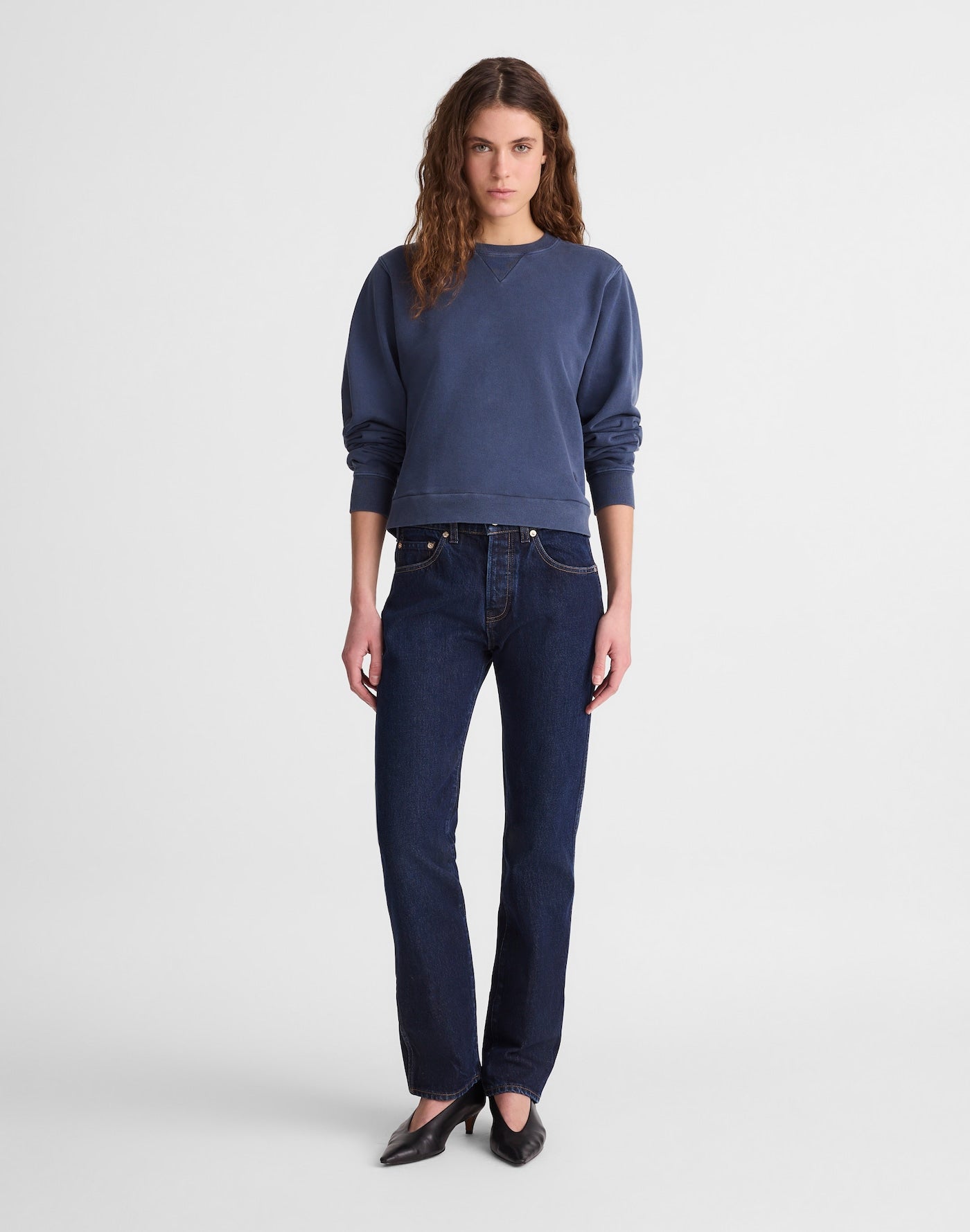 Madewell x Benjamin Talley Smith The Putney Mid-Rise Straight Jean in Whitney Wash 100% Regenagri Cotton