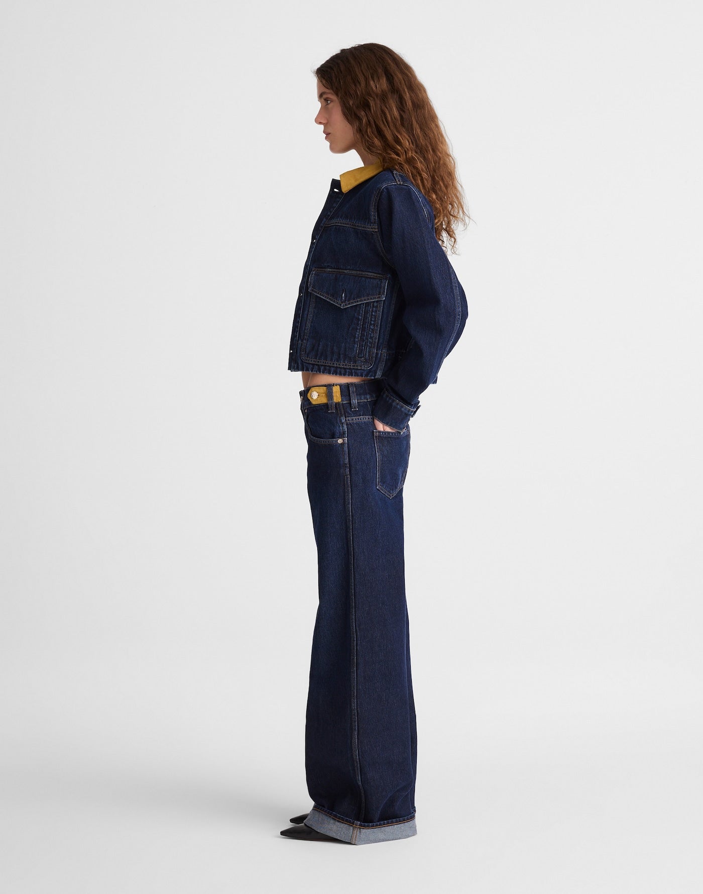 Madewell x Benjamin Talley Smith The Coolidge Low-Rise Wide-Leg Jean in Wells Wash 100% Regenagri Cotton