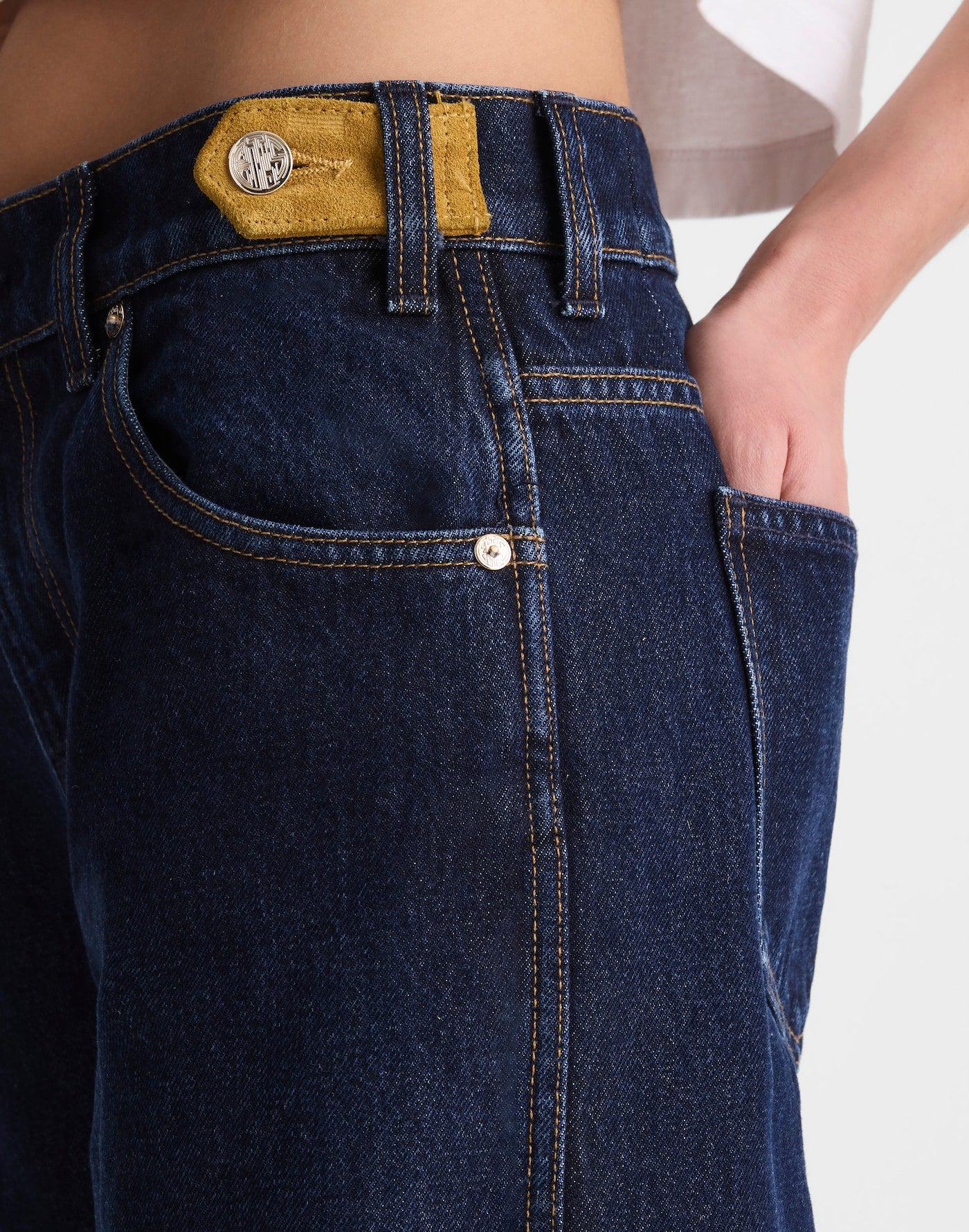 Madewell x Benjamin Talley Smith The Coolidge Low-Rise Wide-Leg Jean in Wells Wash 100% Regenagri Cotton