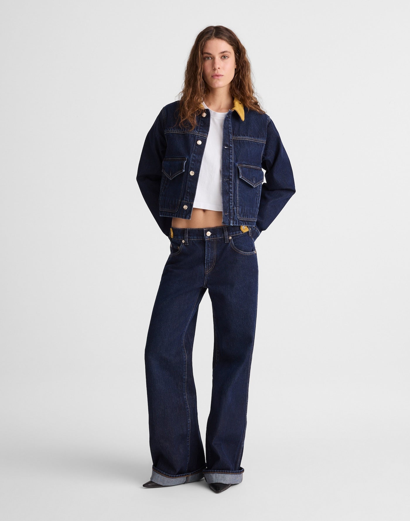 Madewell x Benjamin Talley Smith The Coolidge Low-Rise Wide-Leg Jean in Wells Wash 100% Regenagri Cotton