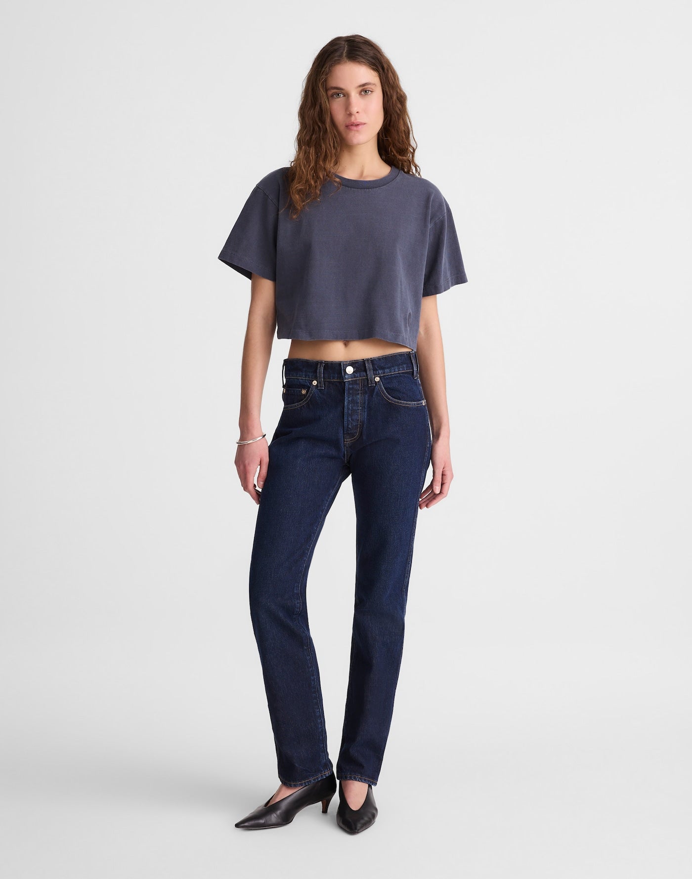 Madewell x Benjamin Talley Smith The Sullivan Boxy Crop Tee 100% Cotton