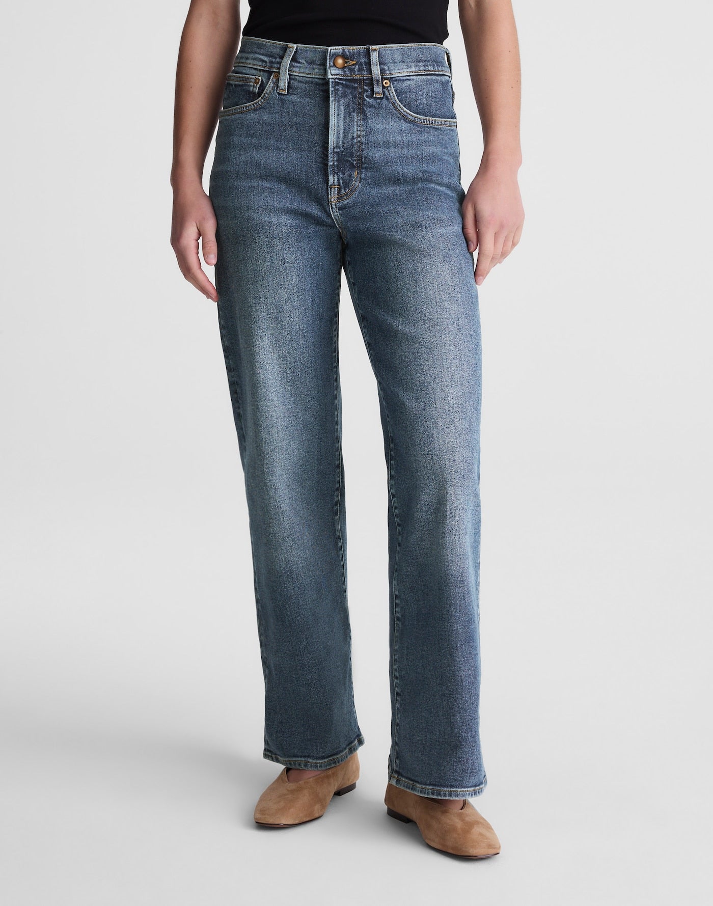 Madewell Circular Wide-Leg Jean in Premium ISKO Denim 71% Recycled Cotton 23% Viscose 4% Recycled Polyester 2% Elastane