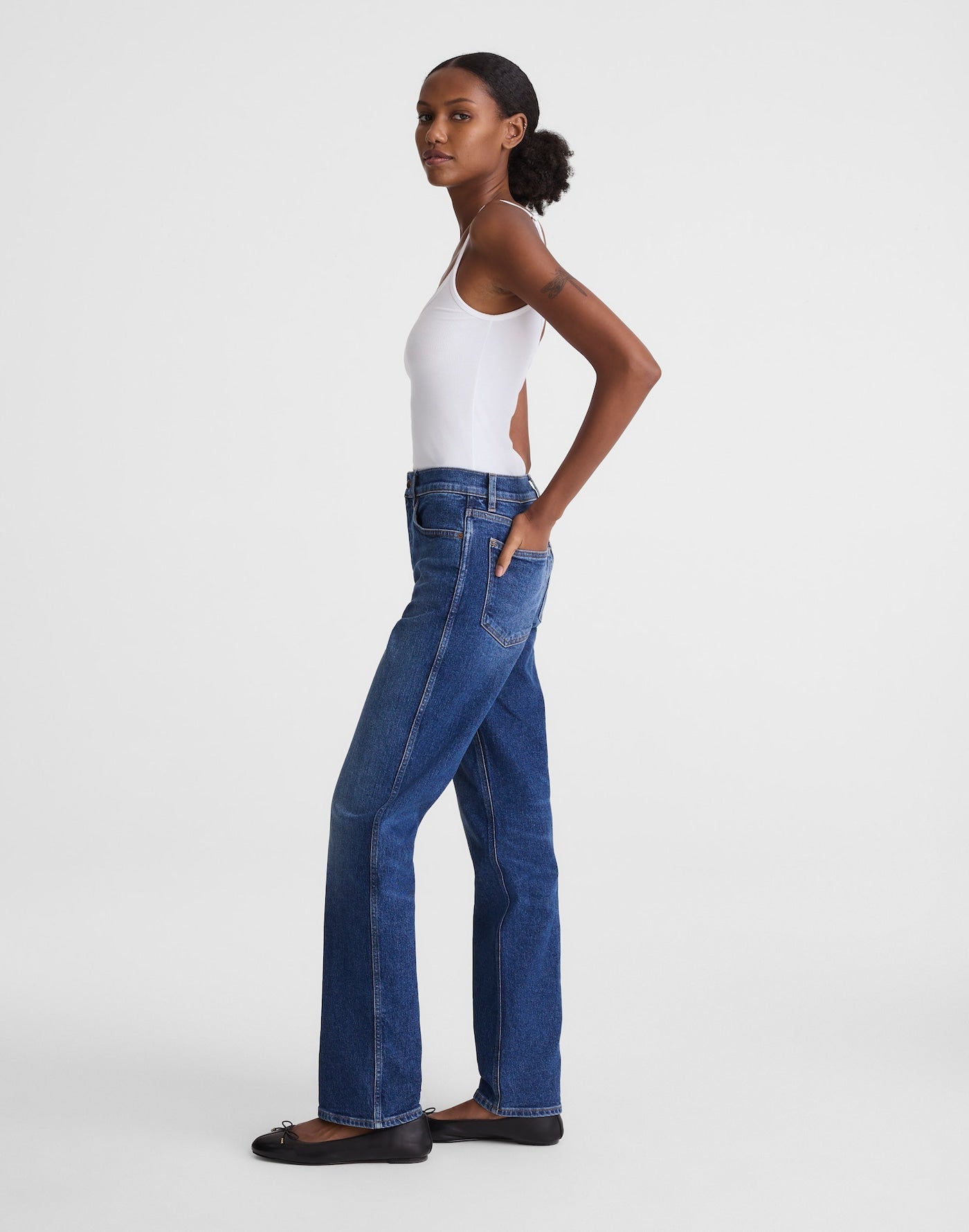 Circular Longline Straight Jean in Premium ISKO Denim