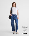 Madewell Circular Darted Barrel-Leg Jean in Heirloom Wash 75% Recycled Cotton 25% Viscose