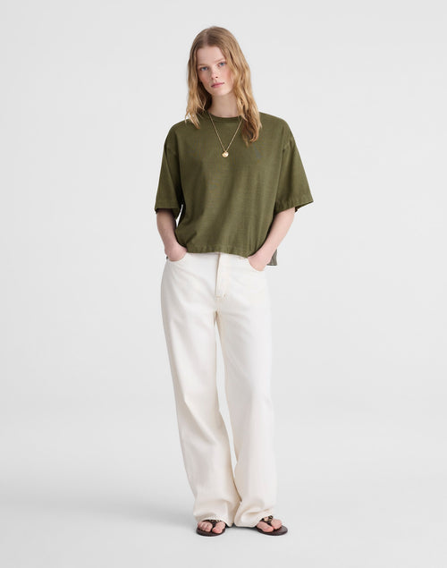 Madewell Boxy Crop Tee Allday Jersey 100% Cotton