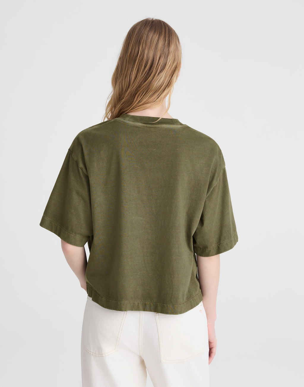 Madewell Boxy Crop Tee Allday Jersey 100% Cotton