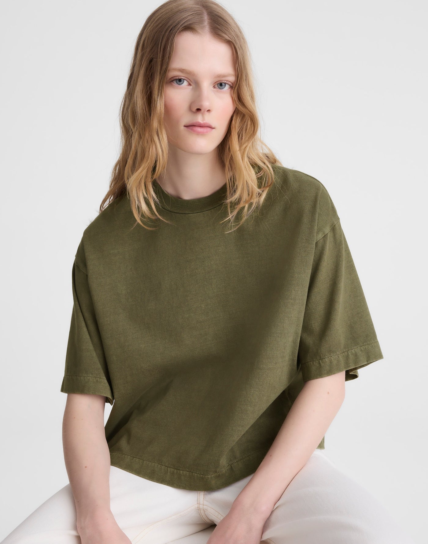 Madewell Boxy Crop Tee Allday Jersey 100% Cotton