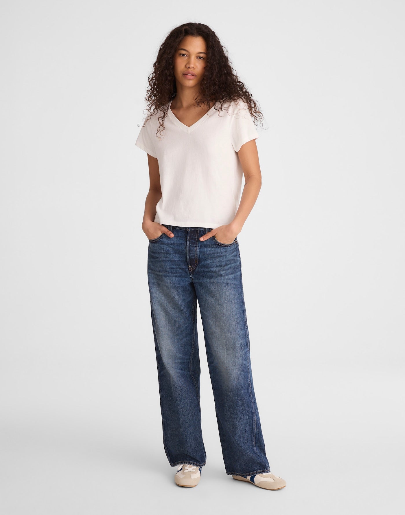 Madewell The Relaxed V-Neck Tee in Vintage Jersey 100% Cotton