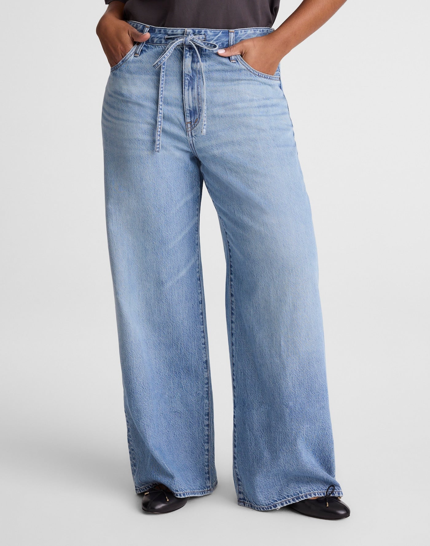 Madewell The Curvy Ultimate Wide-Leg Jean in Airy Denim 61% Cotton 39% TENCEL Lyocell