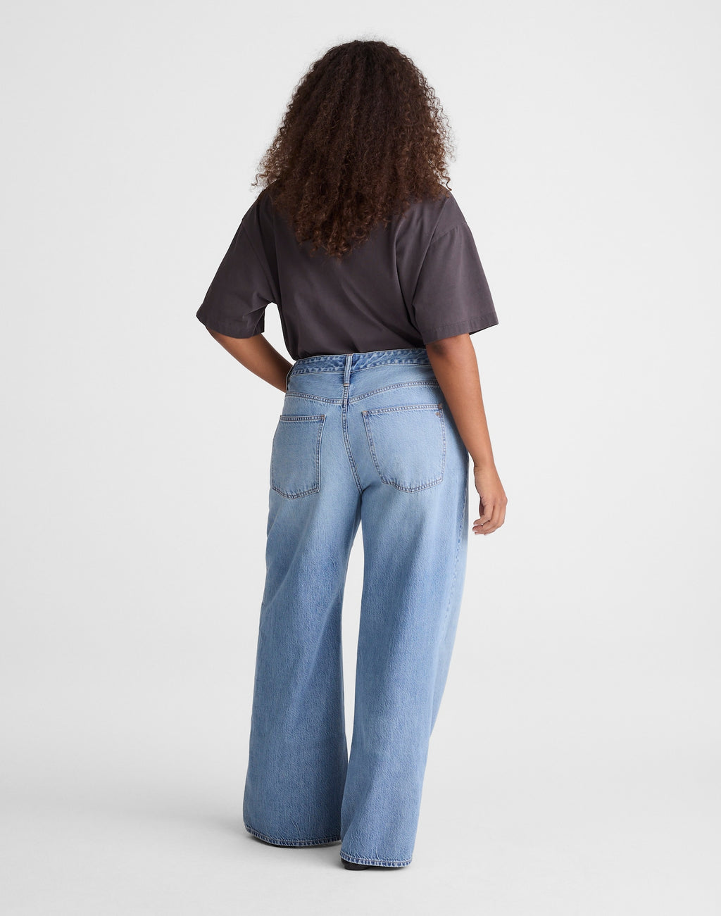 Madewell The Curvy Ultimate Wide-Leg Jean in Airy Denim 61% Cotton 39% TENCEL Lyocell