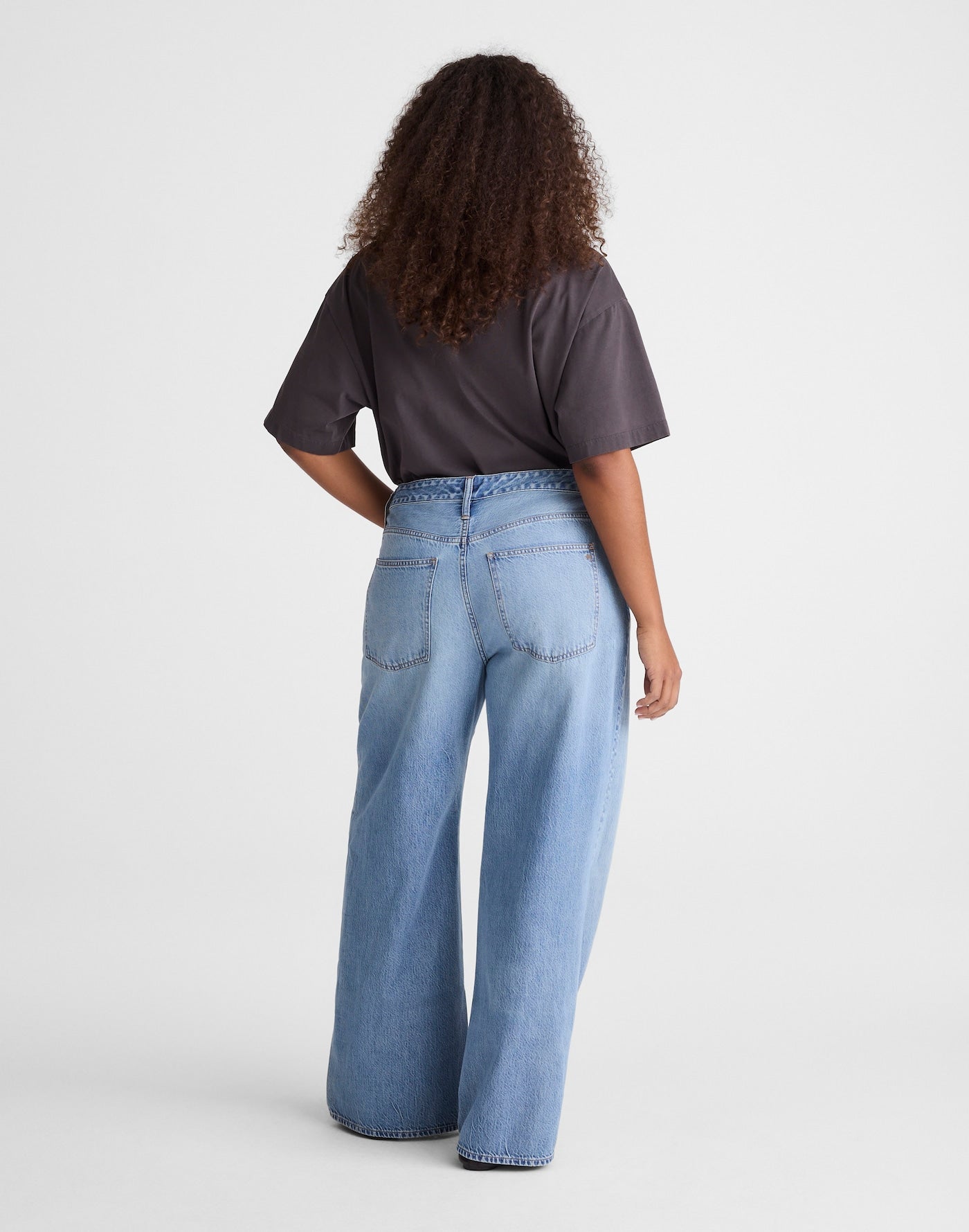 Madewell The Curvy Ultimate Wide-Leg Jean in Airy Denim 61% Cotton 39% TENCEL Lyocell
