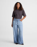 Madewell The Curvy Ultimate Wide-Leg Jean in Airy Denim 61% Cotton 39% TENCEL Lyocell