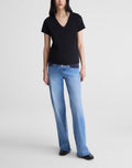 Madewell The Maternity Wide-Leg Jean in Super Stretch Denim Coastal Blue Wash 91% Cotton 6% Recycled Polyester 3% Elastane