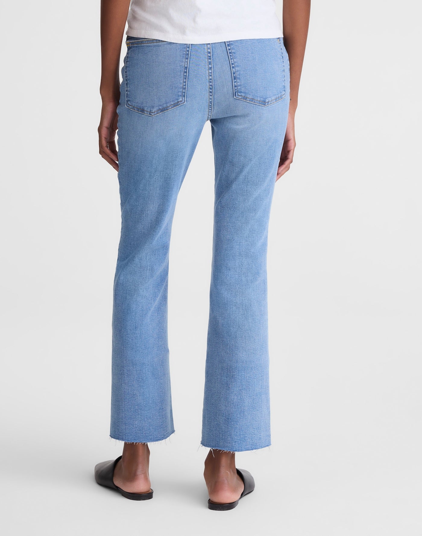 Madewell The Maternity Flare Crop Jean in Super Stretch Denim 100% Cotton