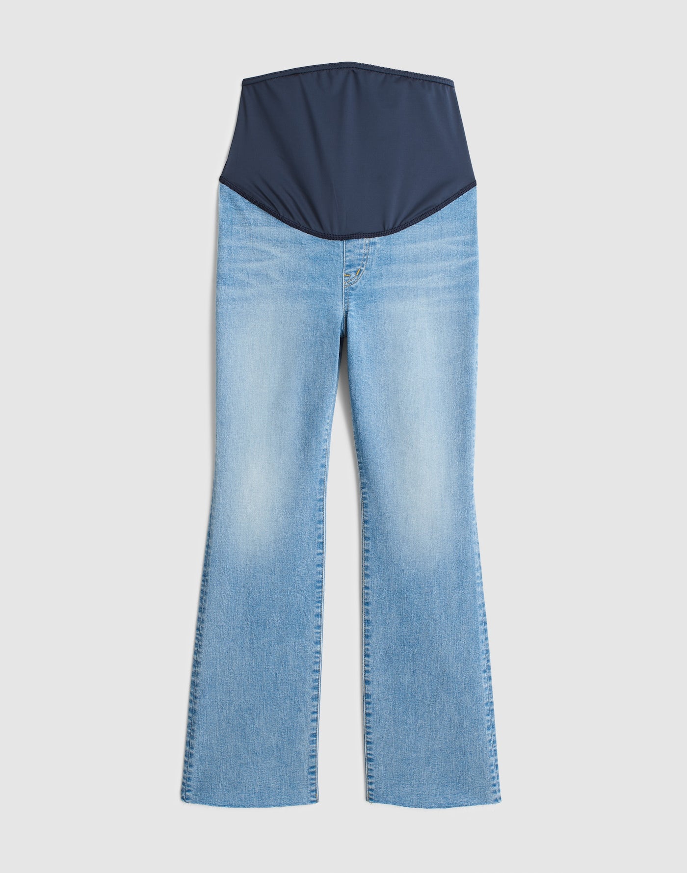 Madewell The Maternity Flare Crop Jean in Super Stretch Denim 100% Cotton