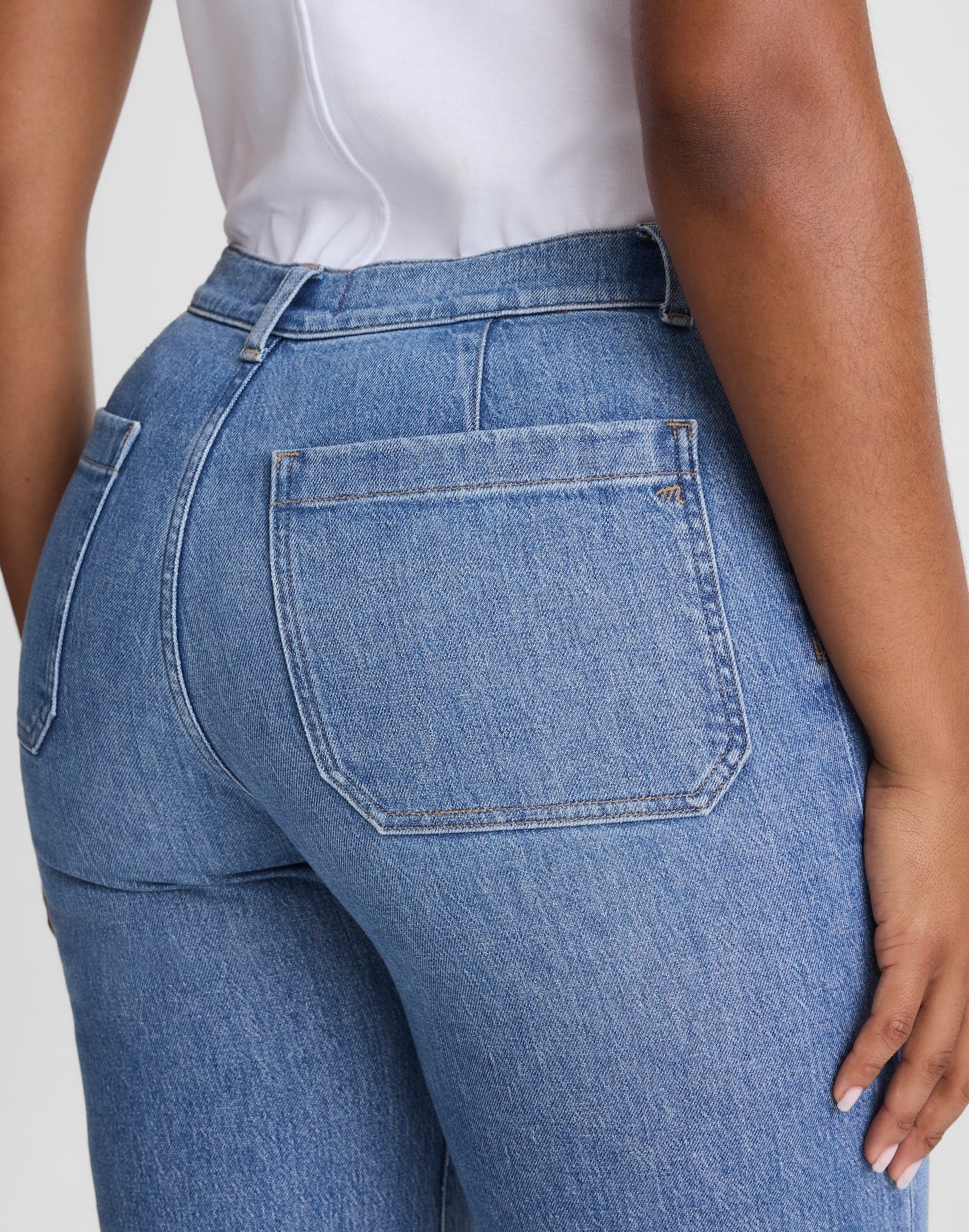 Madewell The Curvy Emmett Wide-Leg Jean in Driftwater Wash 99% Cotton 1% Elastane