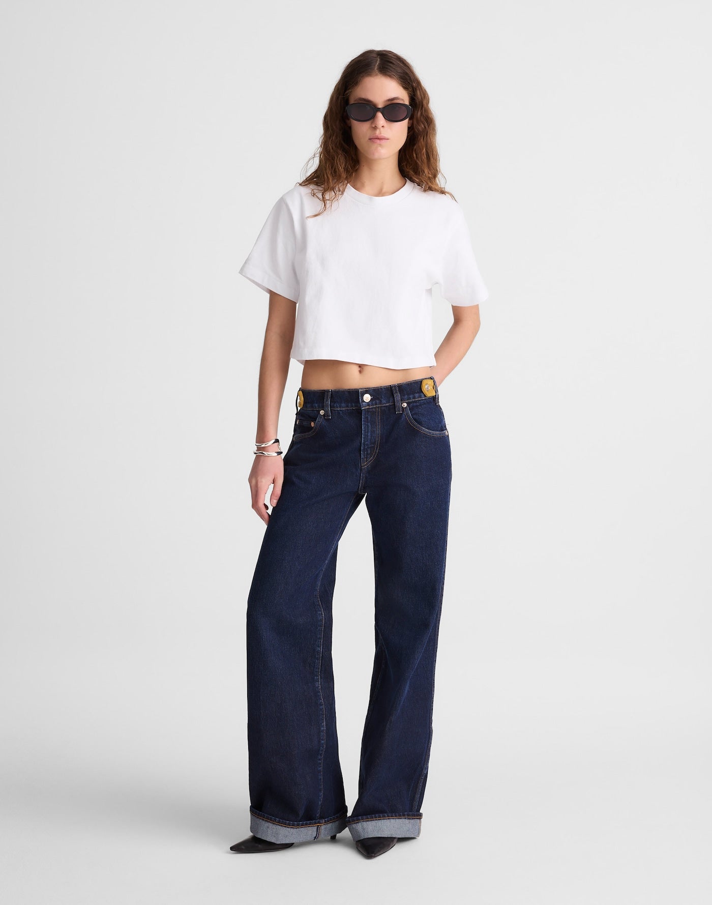 Madewell x Benjamin Talley Smith The Sullivan Boxy Crop Tee 100% Cotton