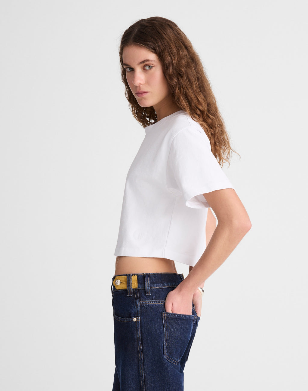 Madewell x Benjamin Talley Smith The Sullivan Boxy Crop Tee 100% Cotton