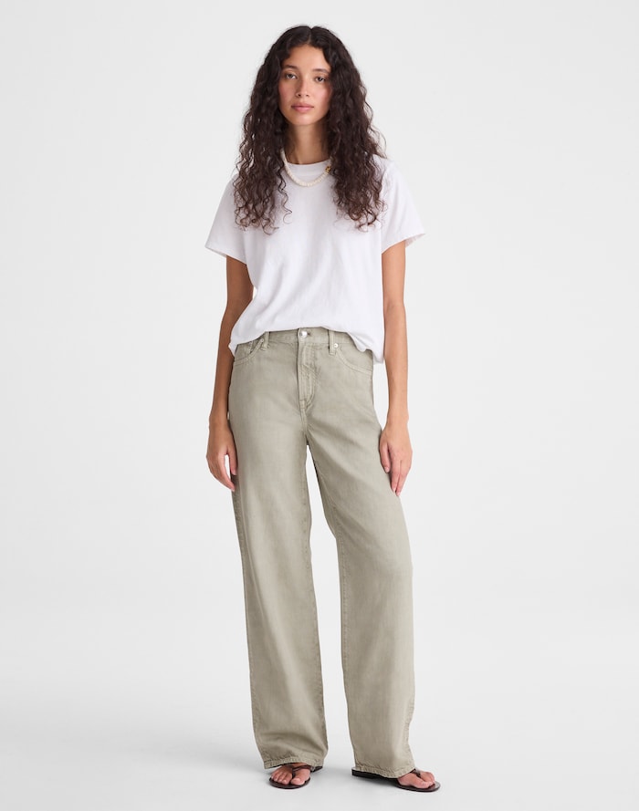 Madewell The Perfect Vintage Wide-Leg Jean in Airy Denim 64% Cotton 36% TENCEL Lyocell