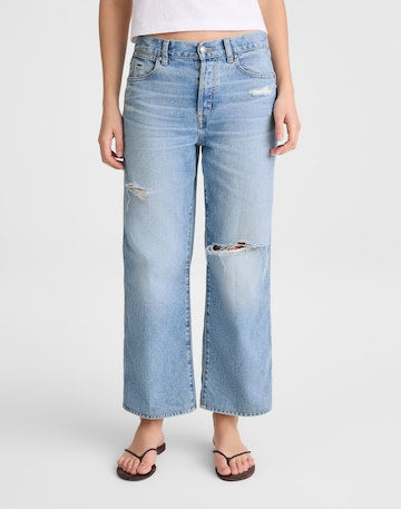 Madewell Low-Slung Baggy Crop Jean in Larson Wash 85% Cotton 15% TENCEL Lyocell