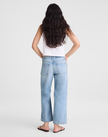 Madewell Low-Slung Baggy Crop Jean in Larson Wash 85% Cotton 15% TENCEL Lyocell