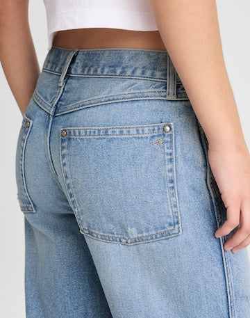 Madewell Low-Slung Baggy Crop Jean in Larson Wash 85% Cotton 15% TENCEL Lyocell