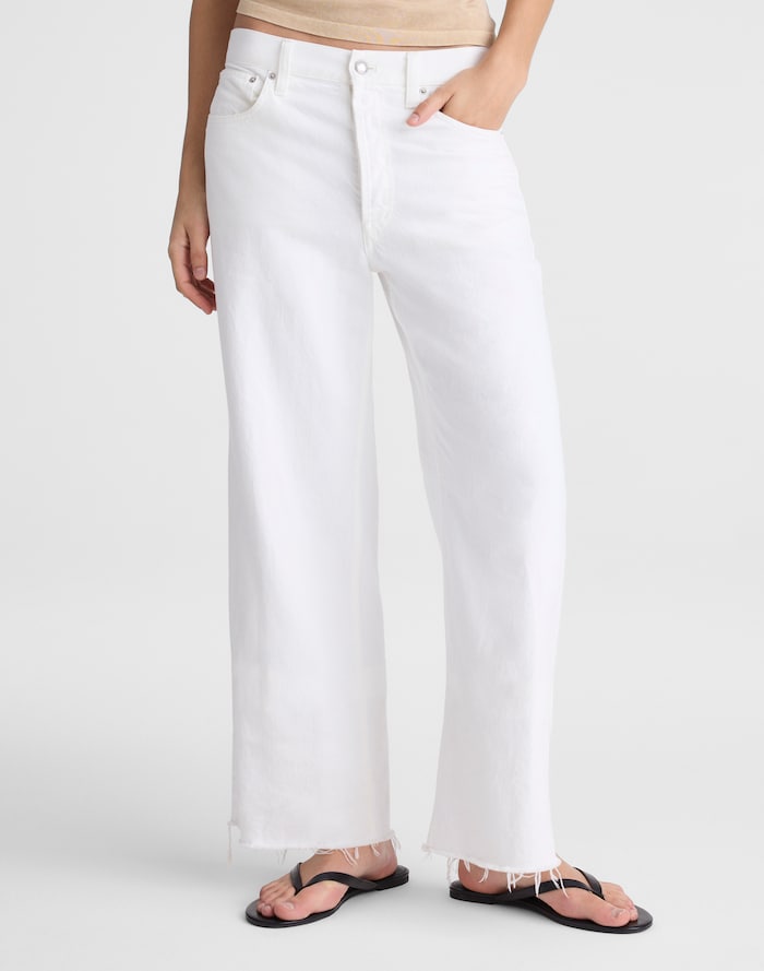 Madewell Low-Slung Baggy Crop Jean in Rigid Denim 100% Cotton