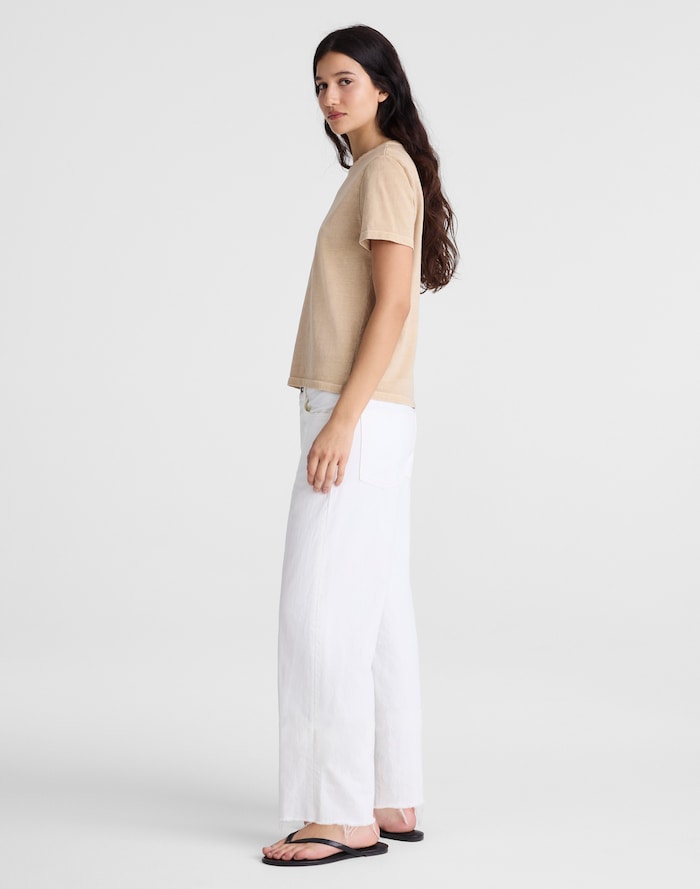 Madewell Low-Slung Baggy Crop Jean in Rigid Denim 100% Cotton
