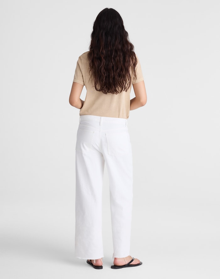 Madewell Low-Slung Baggy Crop Jean in Rigid Denim 100% Cotton