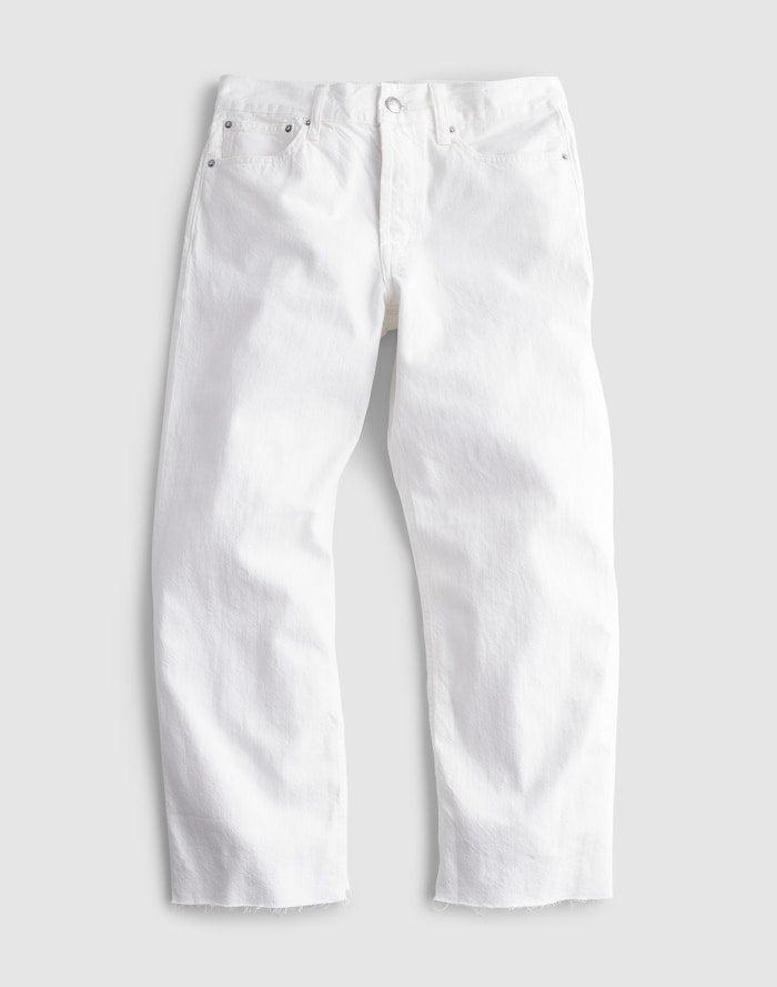 Madewell Low-Slung Baggy Crop Jean in Rigid Denim 100% Cotton
