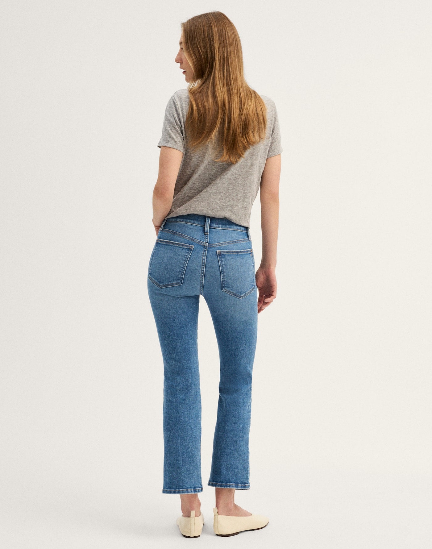 Madewell The Flare Crop Jean in Super Stretch Denim 85% Cotton 13% Recycled Polyester 2% Elastane