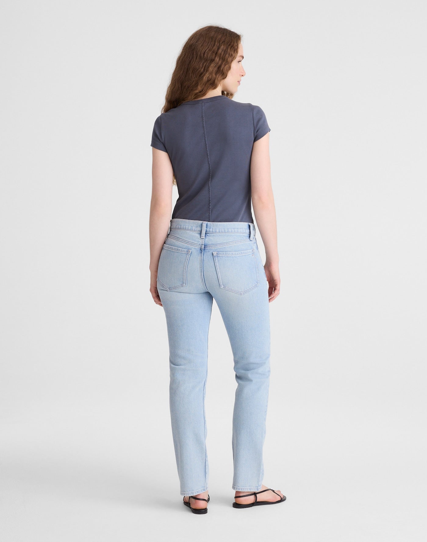 Madewell The Jules Slim-Straight Jean in Foster Wash 96% Regenagri Cotton 3% EME 1% Elastane