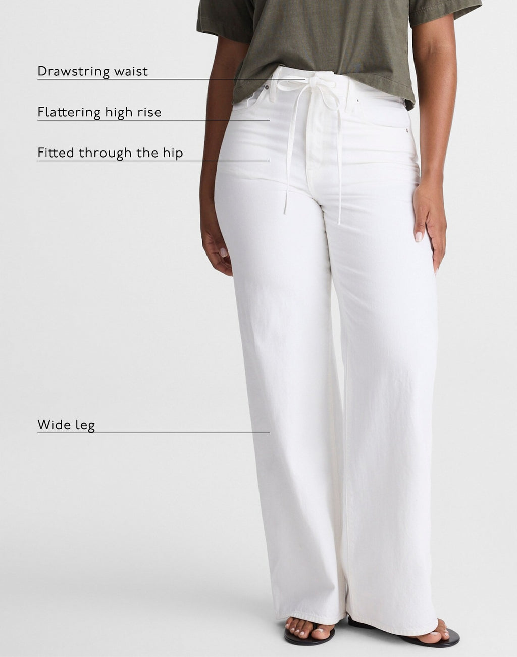Madewell The Curvy Ultimate Wide-Leg Jean in Rigid Denim 100% Cotton