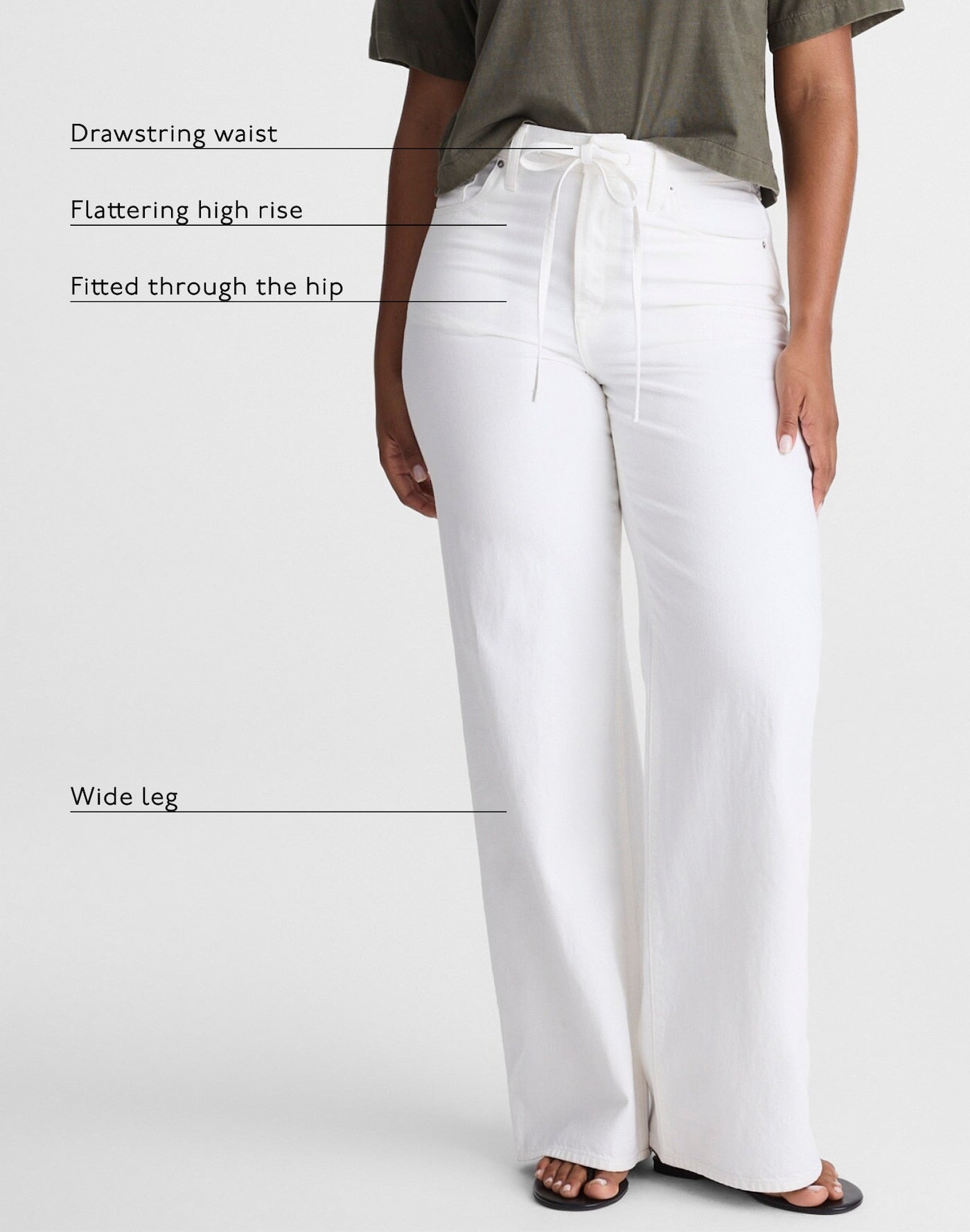 Madewell The Curvy Ultimate Wide-Leg Jean in Rigid Denim 100% Cotton