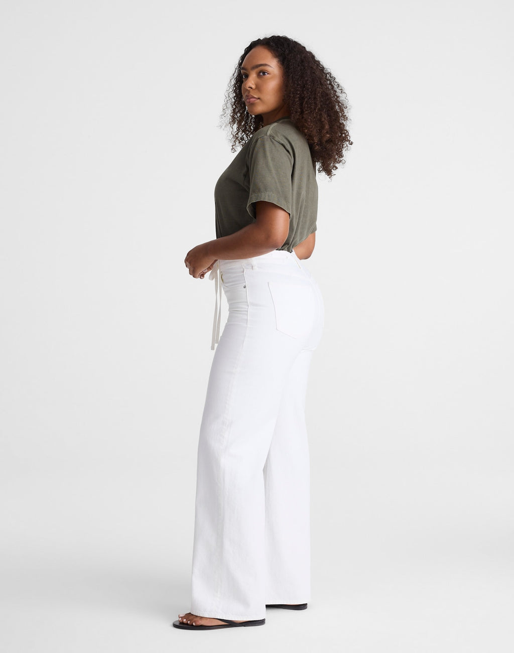 Madewell The Curvy Ultimate Wide-Leg Jean in Rigid Denim 100% Cotton