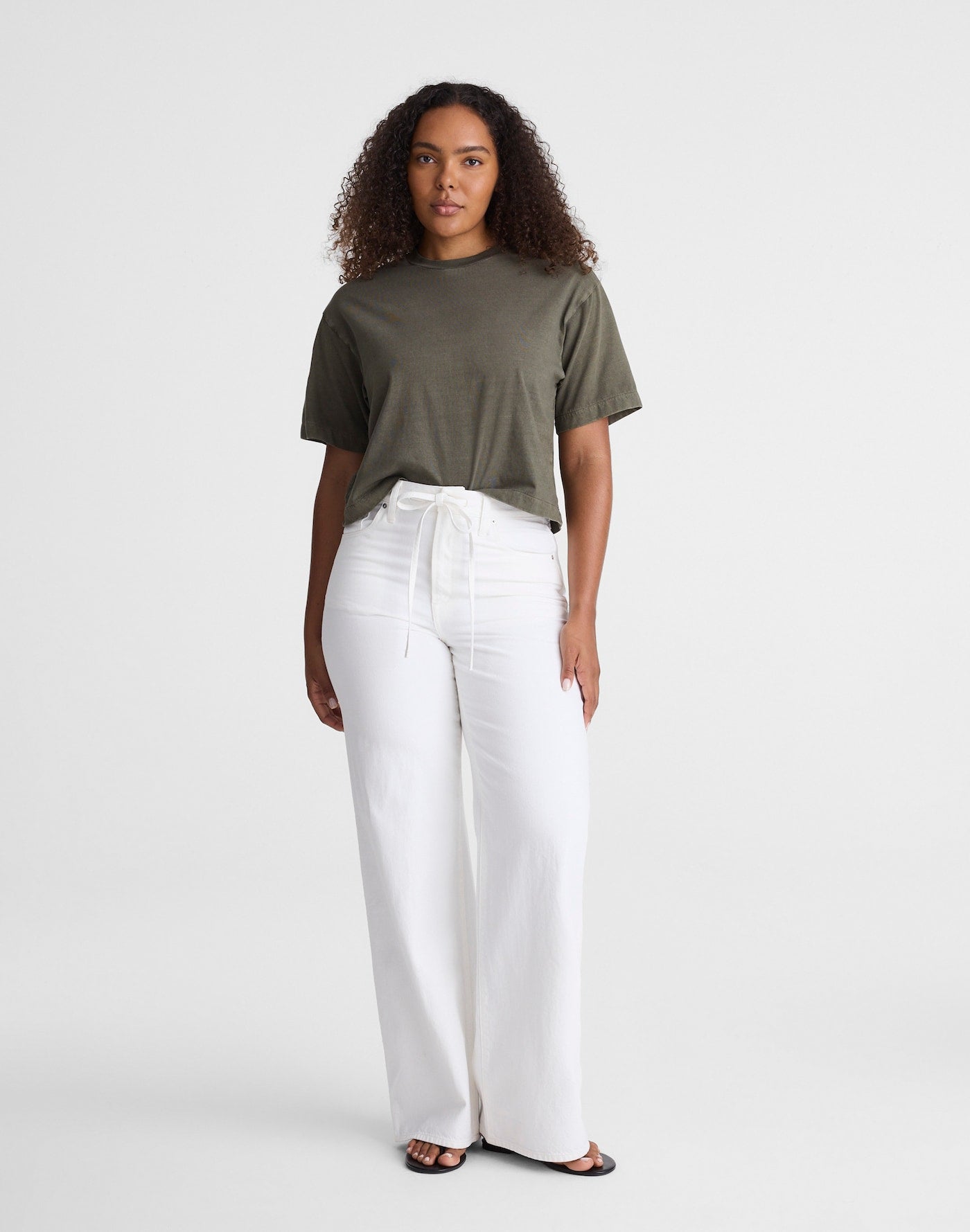 Madewell The Curvy Ultimate Wide-Leg Jean in Rigid Denim 100% Cotton