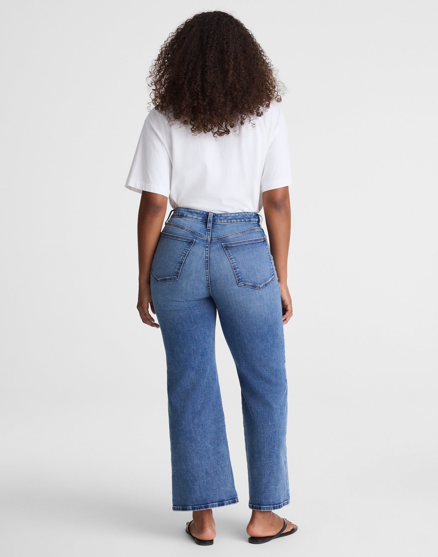 Madewell The Curvy Wide-Leg Crop Jean in Super Stretch Denim 93% Cotton 5% Polyester 2% Elastane