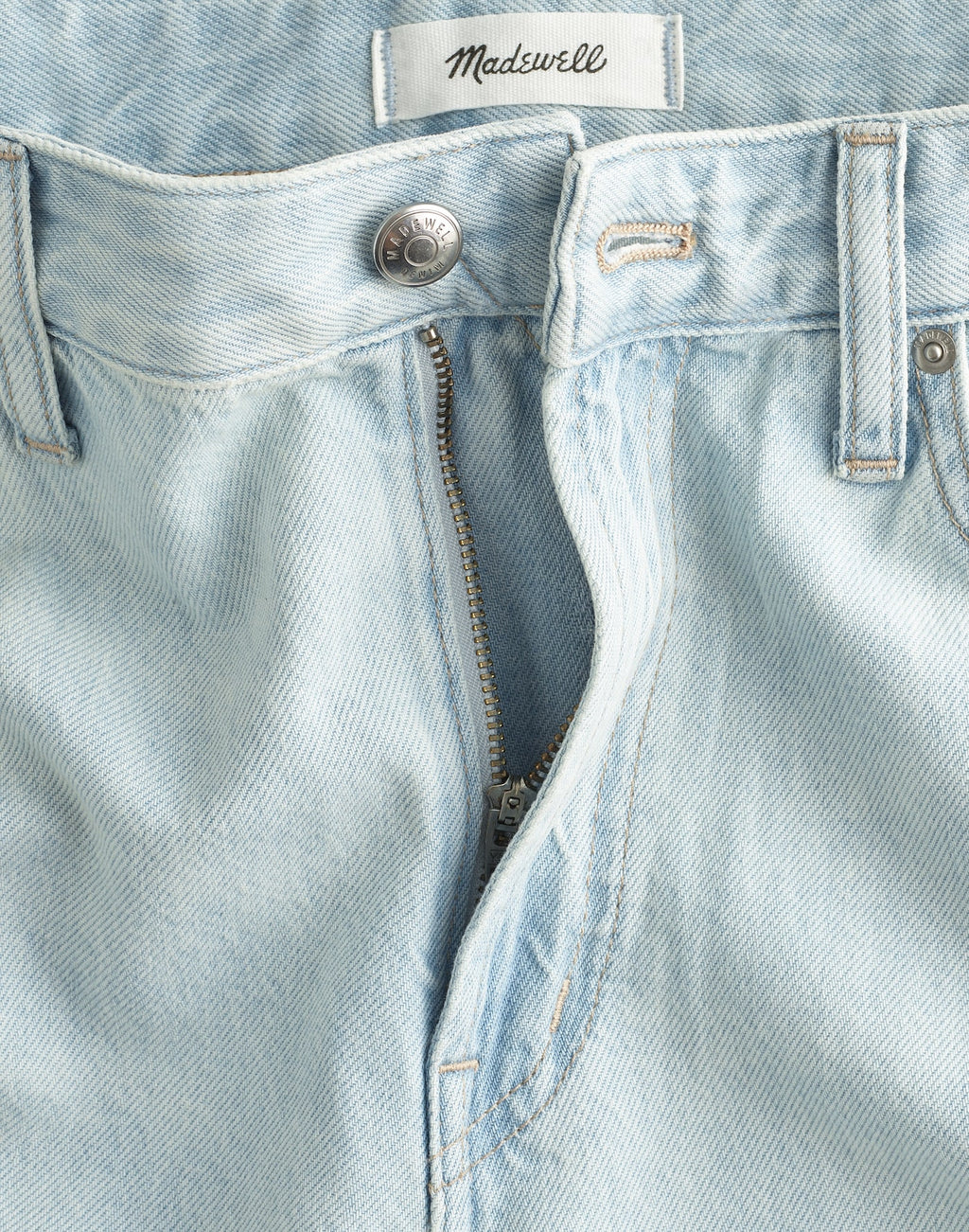 Madewell The Curvy Darted Barrel-Leg Jean in Airy Denim