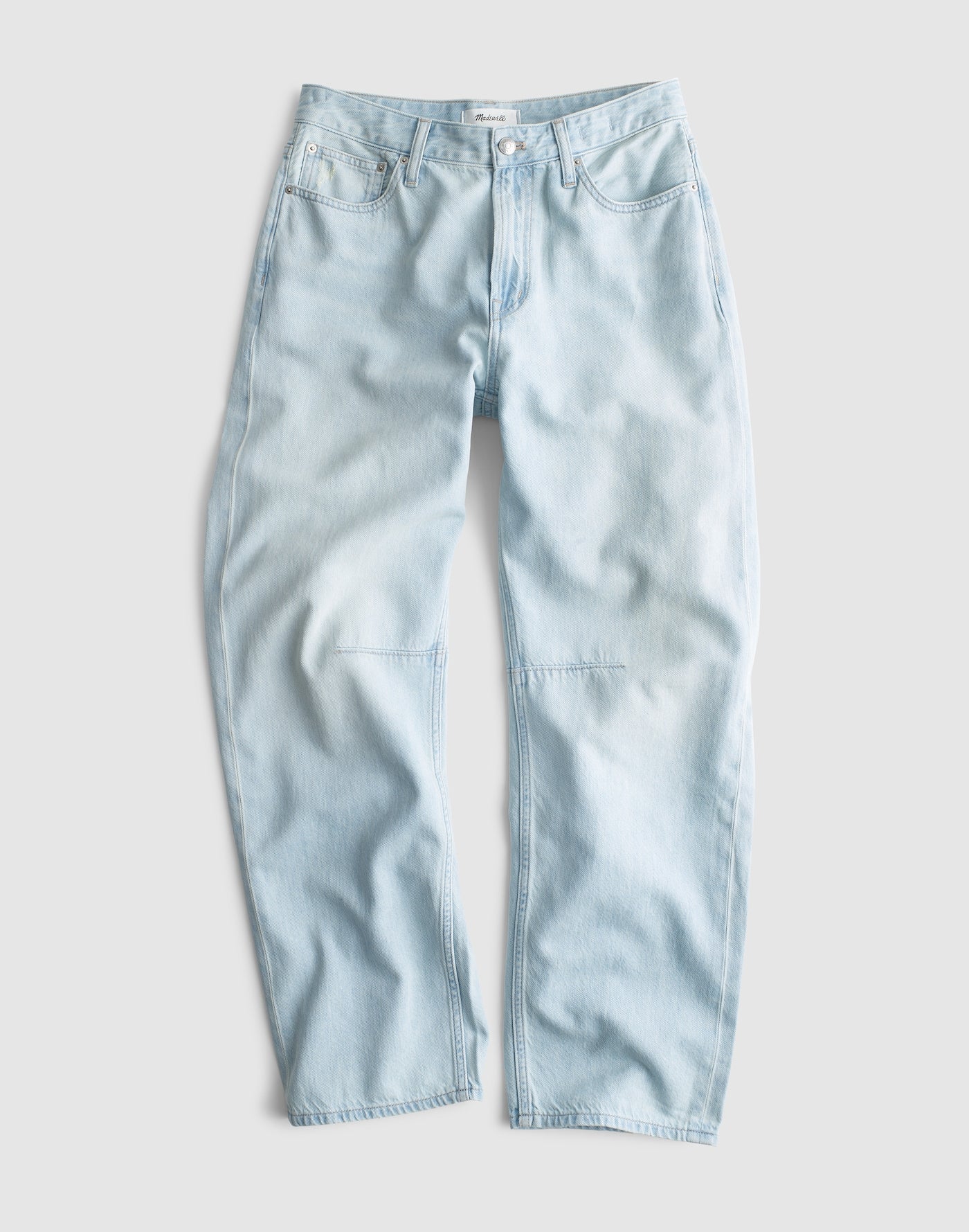 Madewell The Curvy Darted Barrel-Leg Jean in Airy Denim